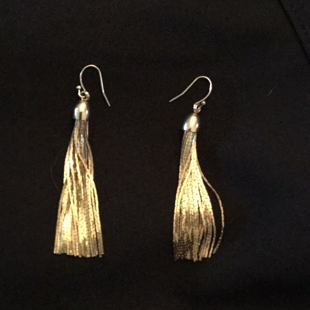 Stunning gold tassel earrings